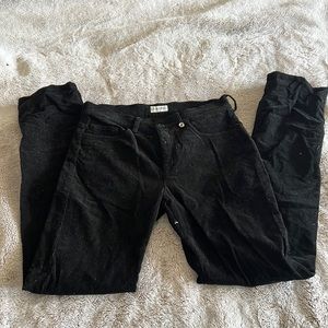 Black courduroy trousers